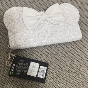 Disney White Sequin Wallet